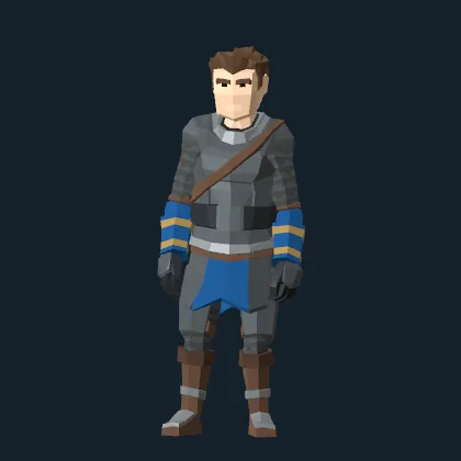 Mail armour with blue details