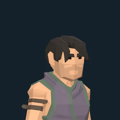 A dark-haired young townsman